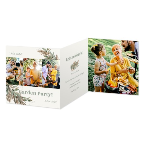 Faire-part 3 volets Carré 14,3 x 14,3 cm