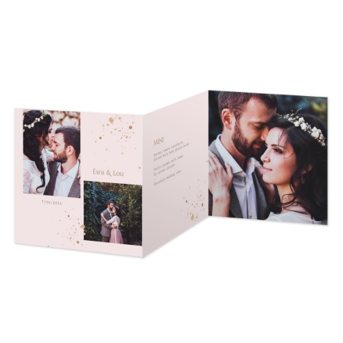 Faire-part 3 volets Carré 14,3 x 14,3 cm Faire-part 3 volets Carré 14,3 x 14,3 cm