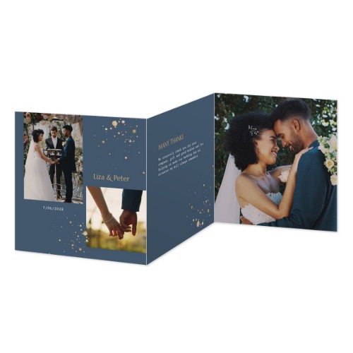 Faire-part 3 volets Carré 14,3 x 14,3 cm