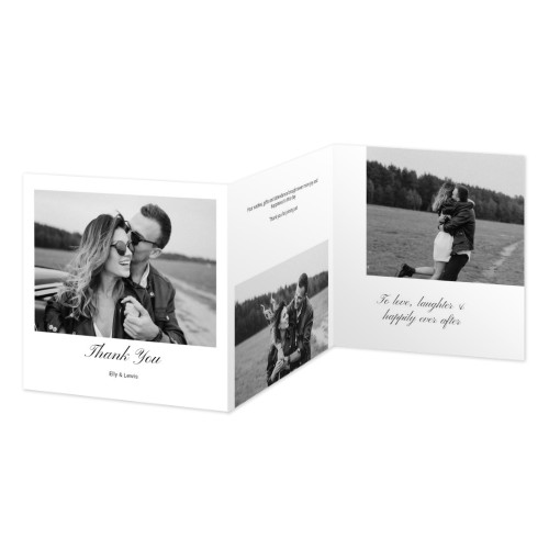 Faire-part 3 volets Carré 14,3 x 14,3 cm