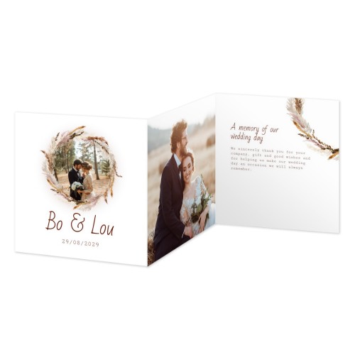 Dubbelgevouwen wenskaart vierkant 14,3 x 14,3 cm