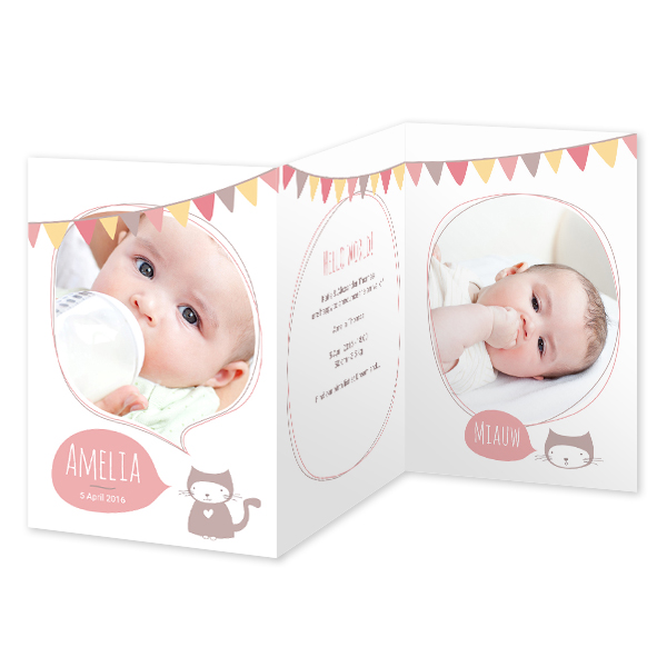 Faire-part 3 volets Portrait 10 x 14,3 cm Faire-part 3 volets Portrait 10 x 14,3 cm