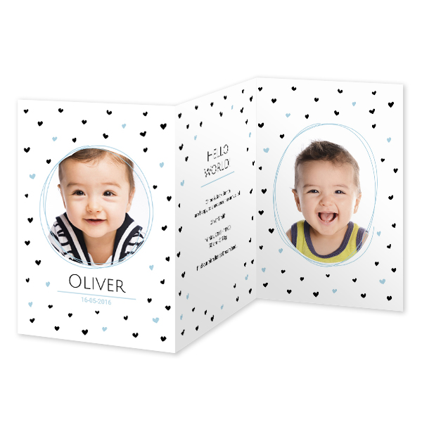 Double Folded Card Portrait 10 x 14,3 cm