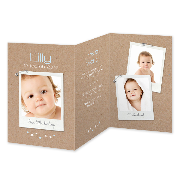 Dubbelgevouwen wenskaart staand 10 x 14,3 cm