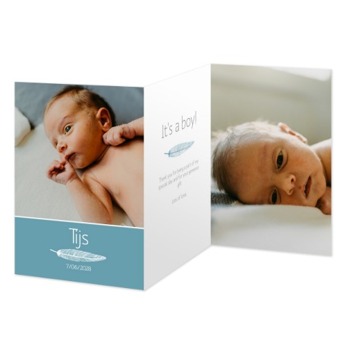 Faire-part 3 volets Portrait 10 x 14,3 cm