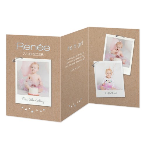 Dubbelgevouwen wenskaart staand 10 x 14,3 cm