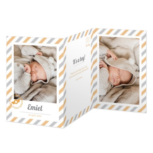 Dubbelgevouwen wenskaart staand 10 x 14,3 cm Dubbelgevouwen wenskaart staand 10 x 14,3 cm