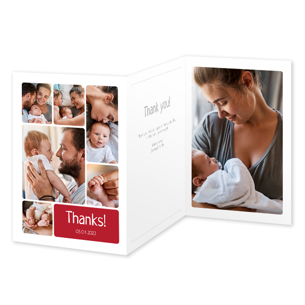 Double Folded Card Portrait 10 x 14,3 cm