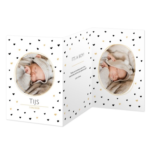 Dubbelgevouwen wenskaart staand 10 x 14,3 cm