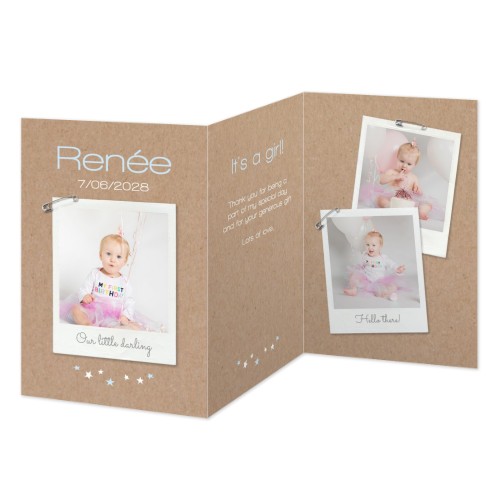 Dubbelgevouwen wenskaart staand 10 x 14,3 cm