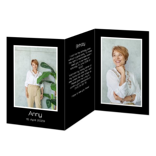 Double Folded Card Portrait 10 x 14,3 cm