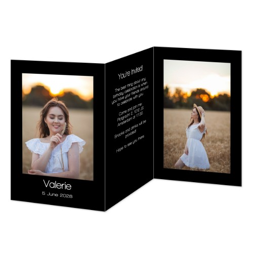 Dubbelgevouwen wenskaart staand 10 x 14,3 cm Dubbelgevouwen wenskaart staand 10 x 14,3 cm