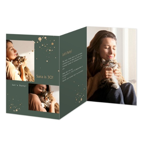 Faire-part 3 volets Portrait 10 x 14,3 cm