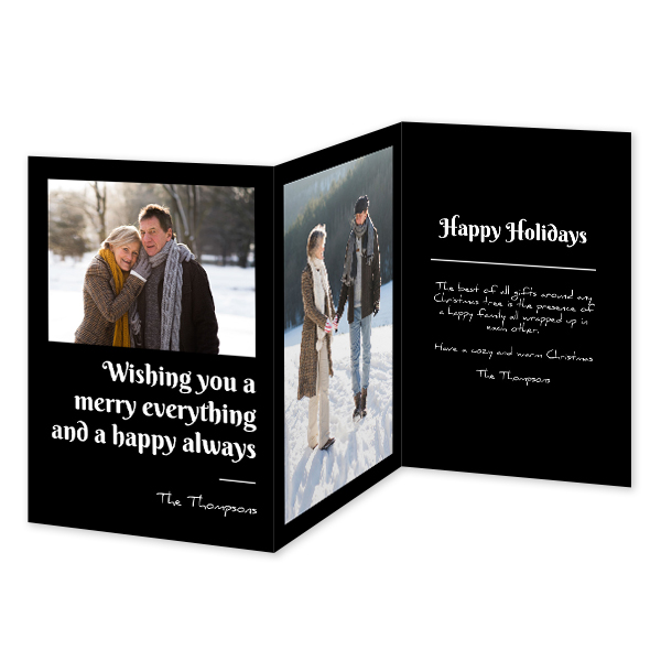 Faire-part 3 volets Portrait 10 x 14,3 cm