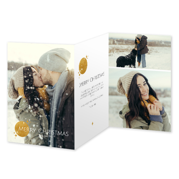 Doppelt gefaltete Grusskarte Hochformat 10 x 14,3 cm