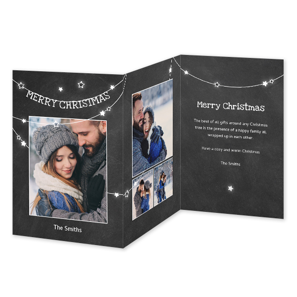 Doppelt gefaltete Grusskarte Hochformat 10 x 14,3 cm