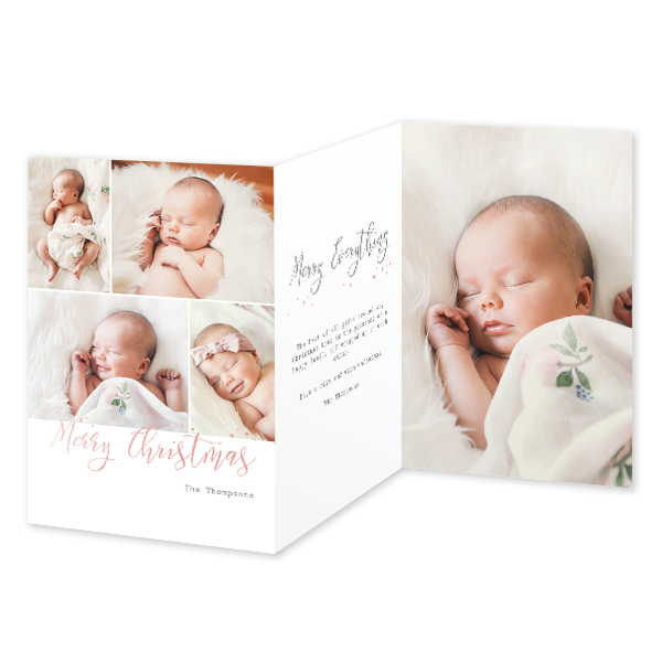 Faire-part 3 volets Portrait 10 x 14,3 cm