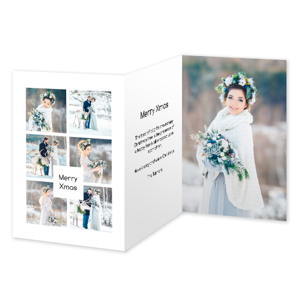 Dubbelgevouwen wenskaart staand 10 x 14,3 cm