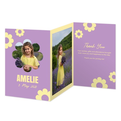 Doppelt gefaltete Grusskarte Hochformat 10 x 14,3 cm