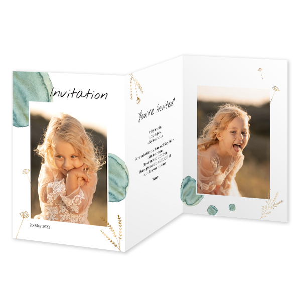 Double Folded Card Portrait 10 x 14,3 cm