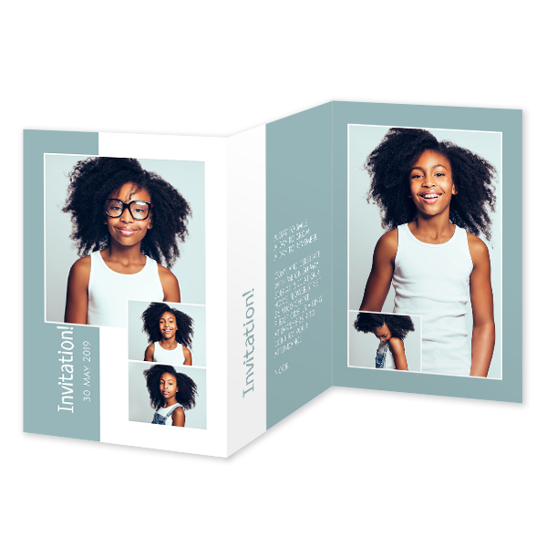 Doppelt gefaltete Grusskarte Hochformat 10 x 14,3 cm