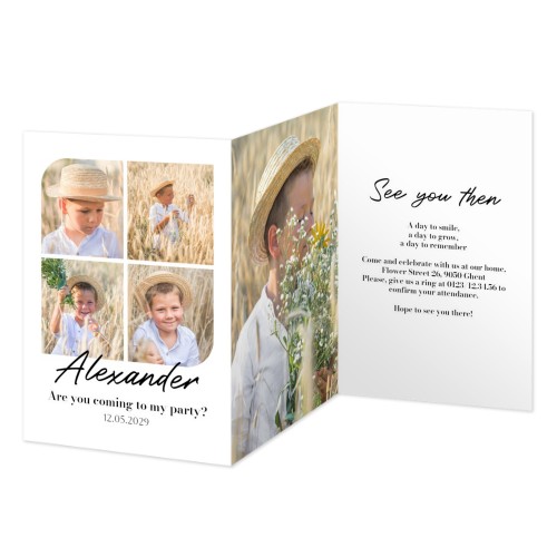 Doppelt gefaltete Grusskarte Hochformat 10 x 14,3 cm