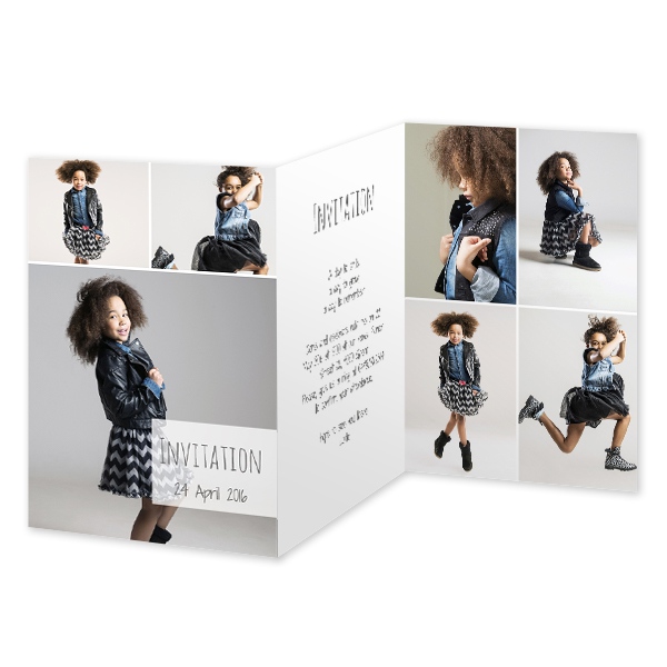 Dubbelgevouwen wenskaart staand 10 x 14,3 cm