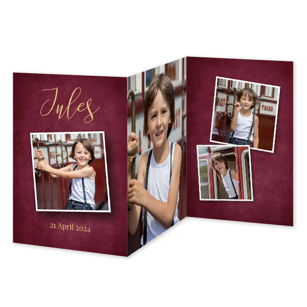 Double Folded Card Portrait 10 x 14,3 cm