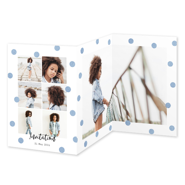 Doppelt gefaltete Grusskarte Hochformat 10 x 14,3 cm