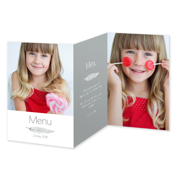 Doppelt gefaltete Grusskarte Hochformat 10 x 14,3 cm