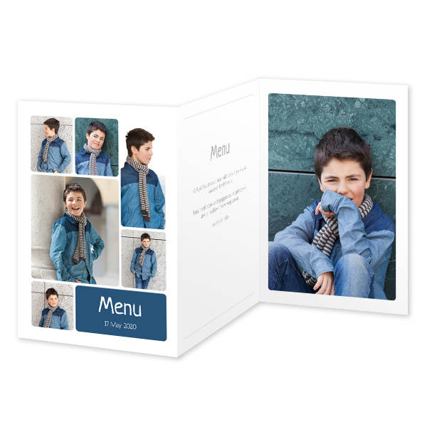 Faire-part 3 volets Portrait 10 x 14,3 cm