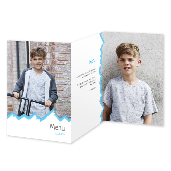 Doppelt gefaltete Grusskarte Hochformat 10 x 14,3 cm