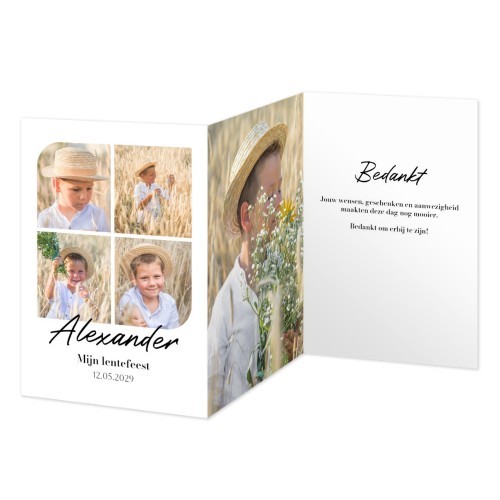 Dubbelgevouwen Kaart Staand 10 x 14,3 cm