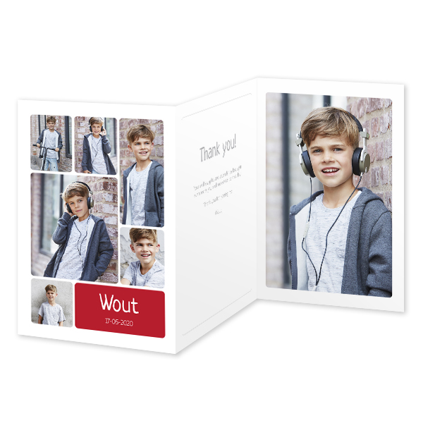 Dubbelgevouwen wenskaart staand 10 x 14,3 cm Dubbelgevouwen wenskaart staand 10 x 14,3 cm