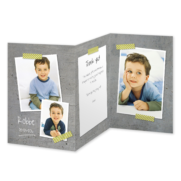 Dubbelgevouwen wenskaart staand 10 x 14,3 cm