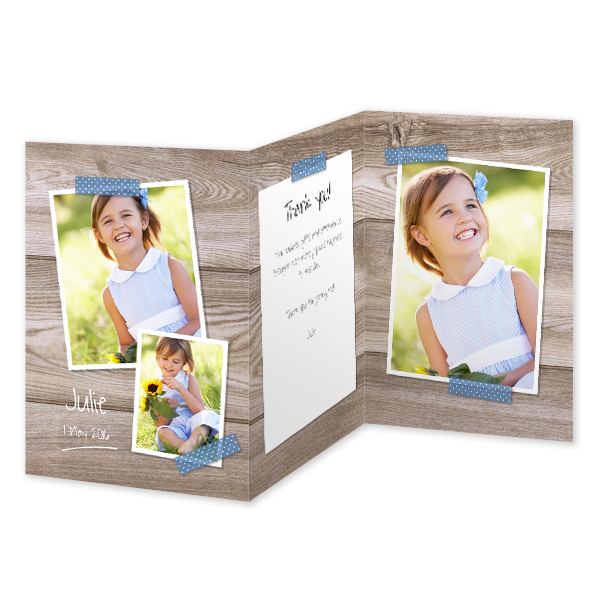 Doppelt gefaltete Grusskarte Hochformat 10 x 14,3 cm