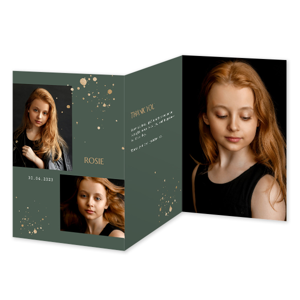 Doppelt gefaltete Grusskarte Hochformat 10 x 14,3 cm