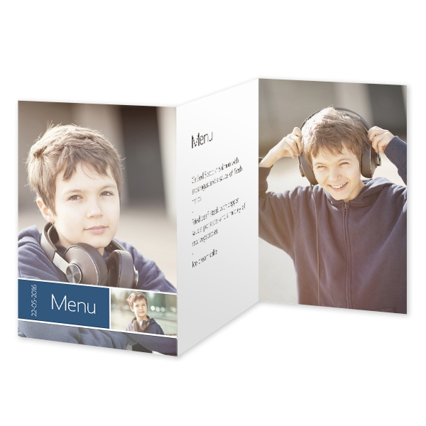 Dubbelgevouwen wenskaart staand 10 x 14,3 cm