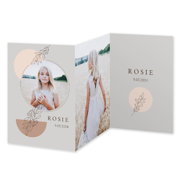 Faire-part 3 volets Portrait 10 x 14,3 cm