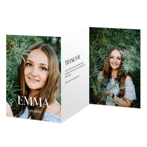 Faire-part 3 volets Portrait 10 x 14,3 cm