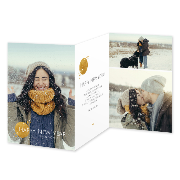 Doppelt gefaltete Grusskarte Hochformat 10 x 14,3 cm