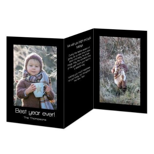 Faire-part 3 volets Portrait 10 x 14,3 cm