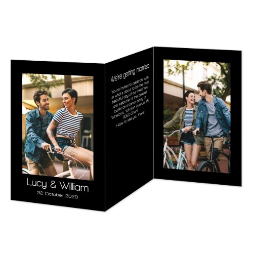 Faire-part 3 volets Portrait 10 x 14,3 cm Faire-part 3 volets Portrait 10 x 14,3 cm