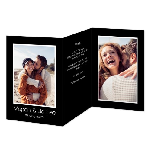 Faire-part 3 volets Portrait 10 x 14,3 cm