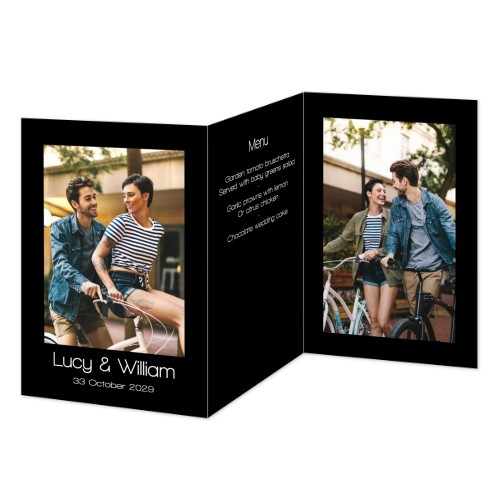 Faire-part 3 volets Portrait 10 x 14,3 cm