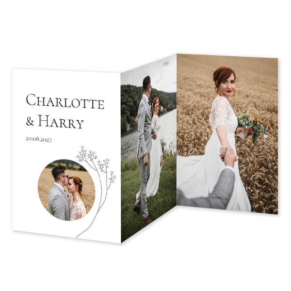 Doppelt gefaltete Grusskarte Hochformat 10 x 14,3 cm Doppelt gefaltete Grusskarte Hochformat 10 x 14,3 cm