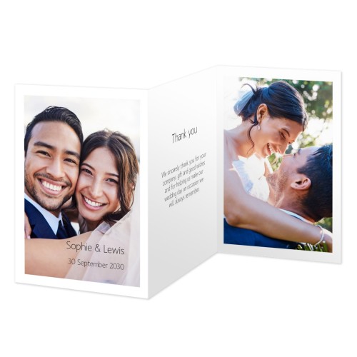 Faire-part 3 volets Portrait 10 x 14,3 cm