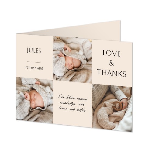 Faire-part 2 volets Paysage 14,3 x 10 cm