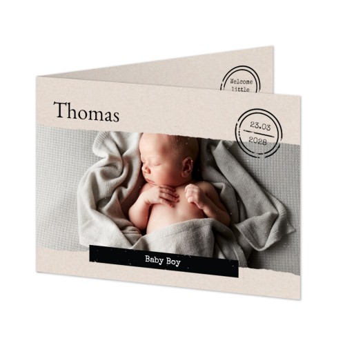 Falt-Grusskarte Querformat 14,3 x 10 cm