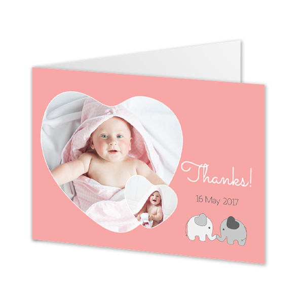 Gevouwen Kaart Liggend 14,3 x 10 cm